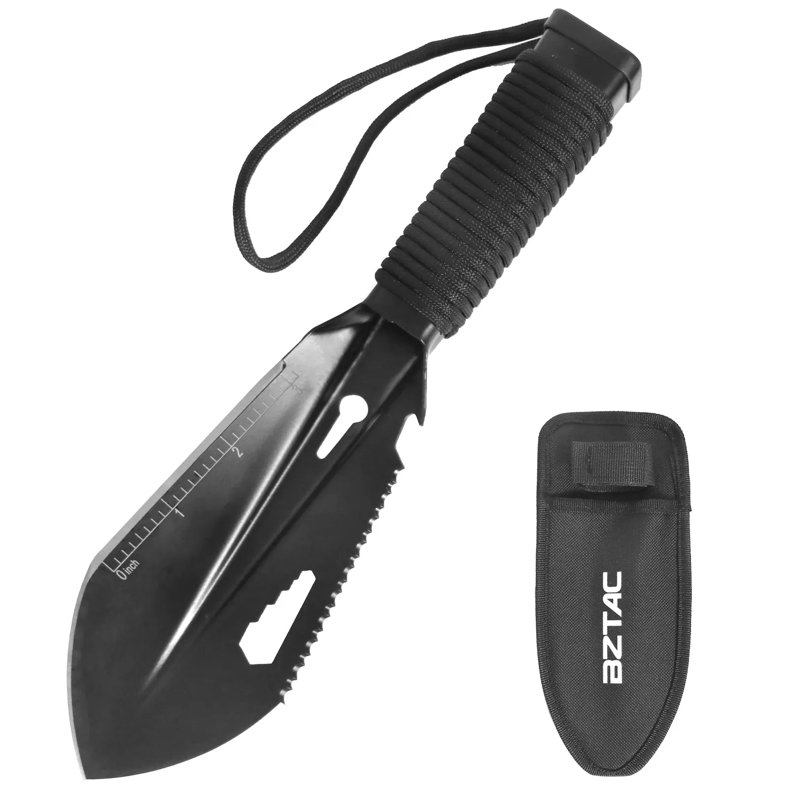 BZTAC Stainless Steel Camping Trowel – Multifunction Outdoor Shovel with Pouch