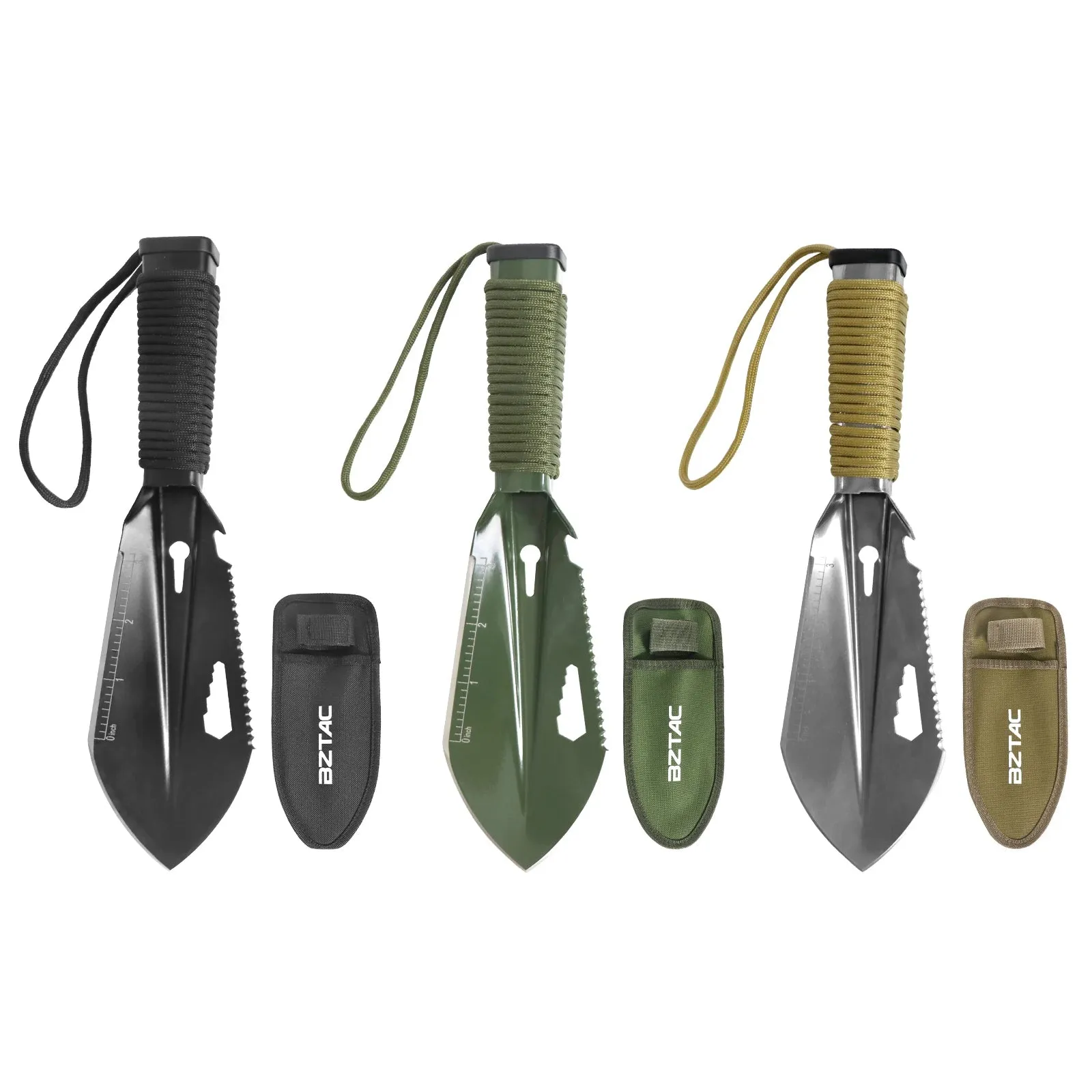 BZTAC Stainless Steel Camping Trowel – Multifunction Outdoor Shovel with Pouch