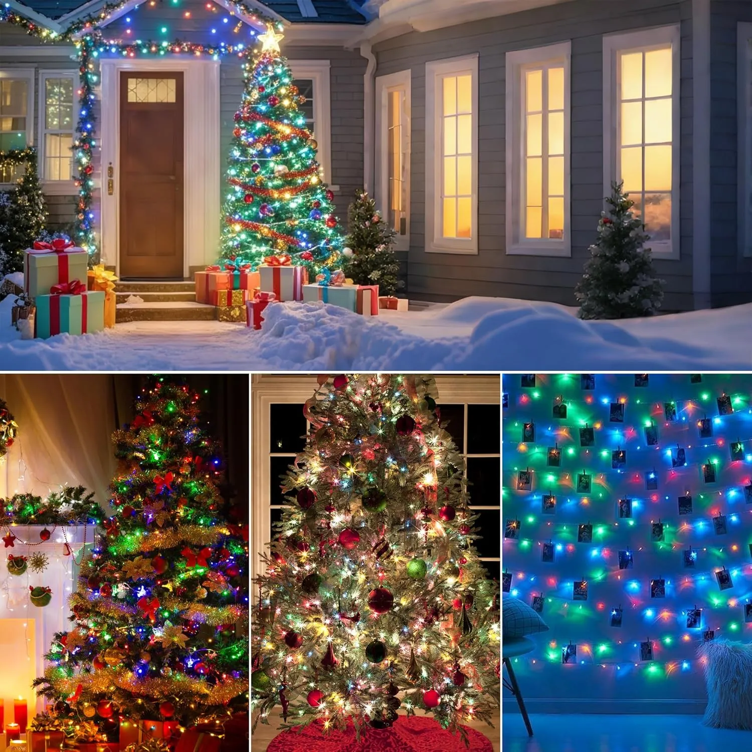 C7 Led Replacement Christmas Light Bulbs, 25-Pack C7 Shatterproof Led Bulbs with E12 Candelabra Base for Christmas String Lights, Waterproof & Dimmable Christmas Village Bulbs - Red