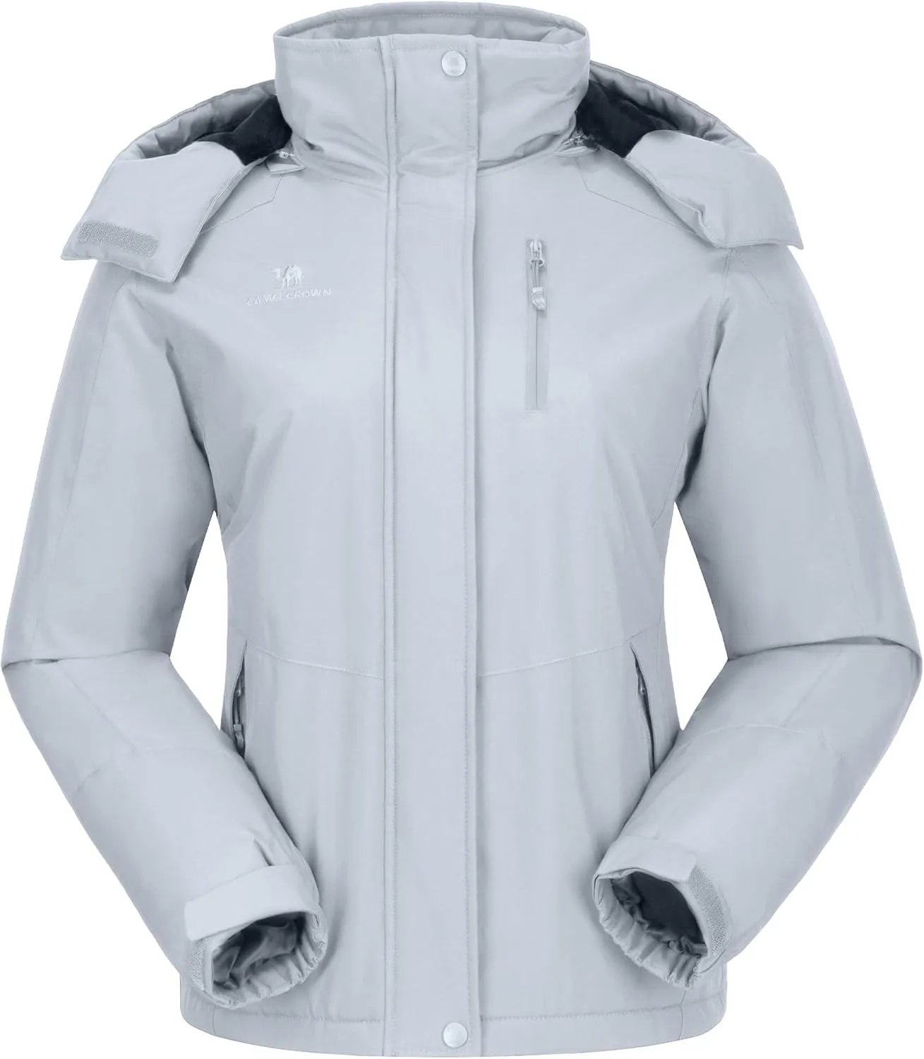 CAMELSPORTS Women's Waterproof Snow Ski Jakcet Fleece Warm Winter Coat Hooded Windproof Insulated Snowboarding Jacket