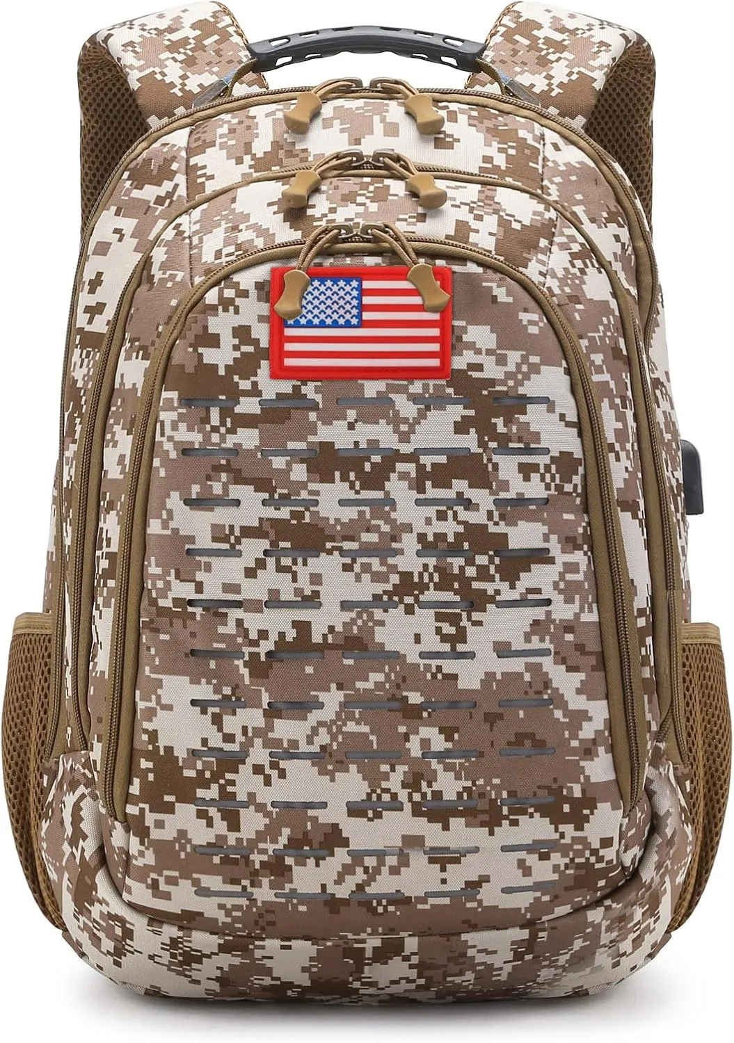 Camo Backpack,Small Tactical Backpack for outdoor,Military Teen Boys Backpacks for School with USB Charging Port,40L