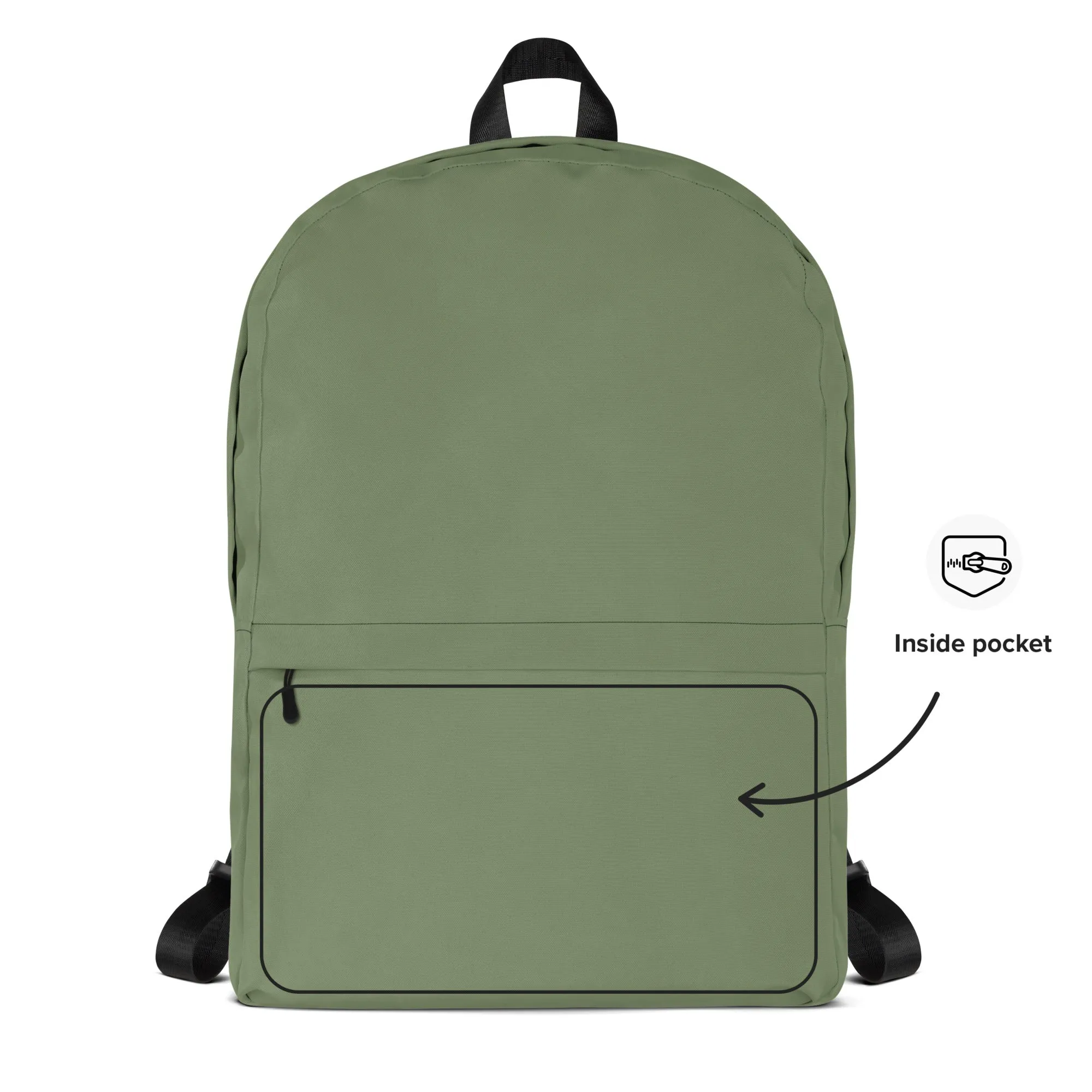 CAMOUFLAGE GREEN - WATER-RESISTANT BACKPACK WITH LAPTOP POCKET