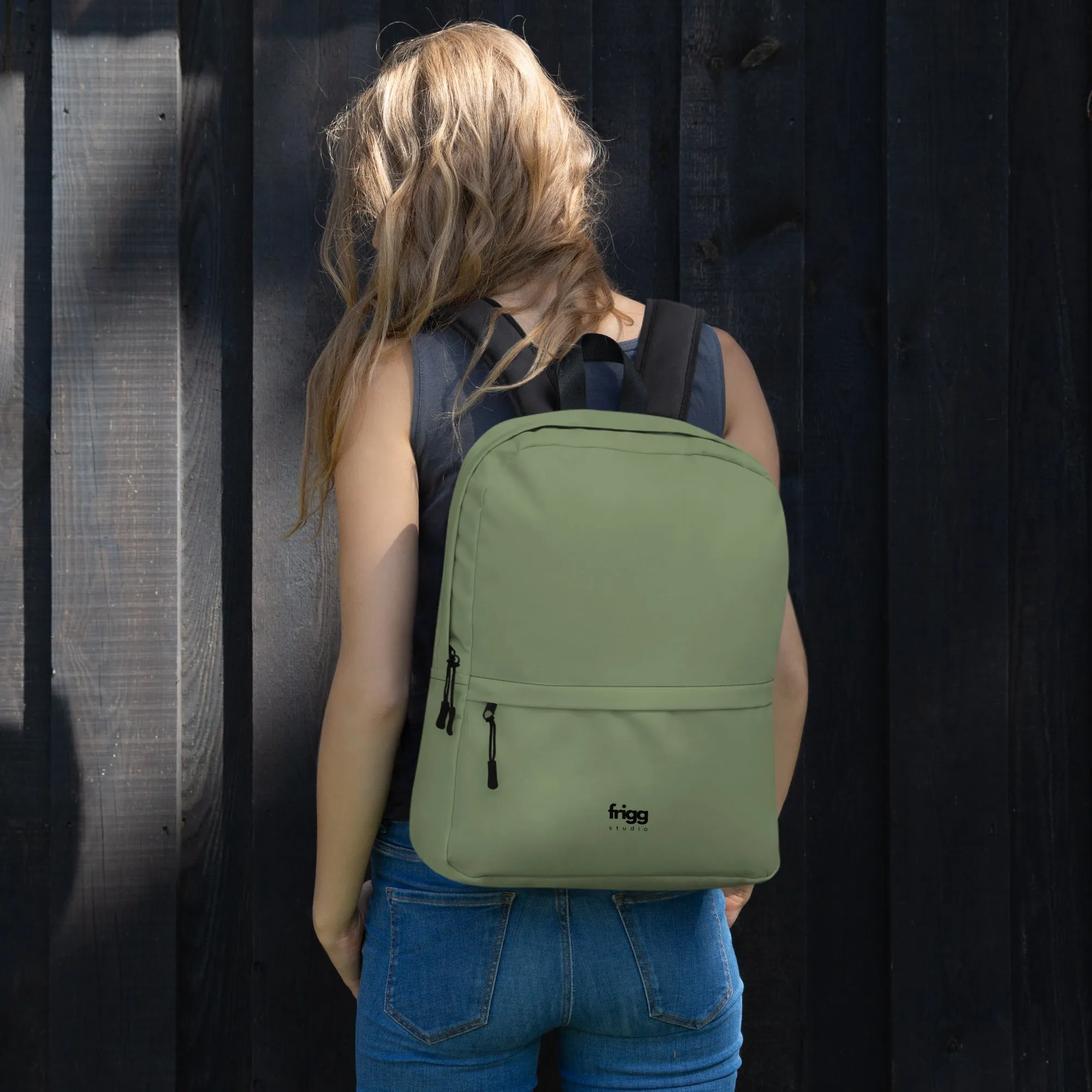 CAMOUFLAGE GREEN - WATER-RESISTANT BACKPACK WITH LAPTOP POCKET