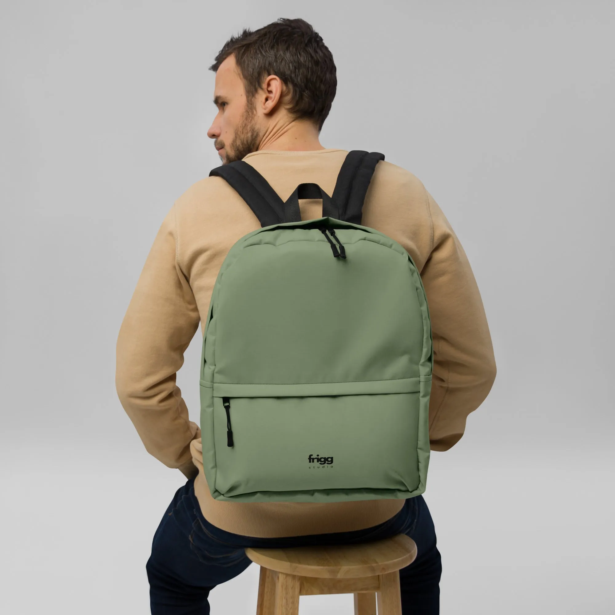 CAMOUFLAGE GREEN - WATER-RESISTANT BACKPACK WITH LAPTOP POCKET