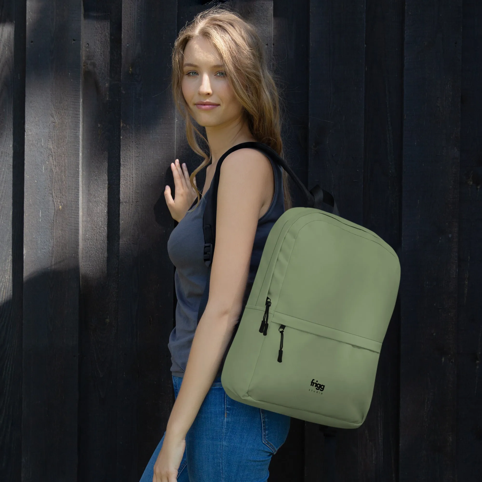 CAMOUFLAGE GREEN - WATER-RESISTANT BACKPACK WITH LAPTOP POCKET