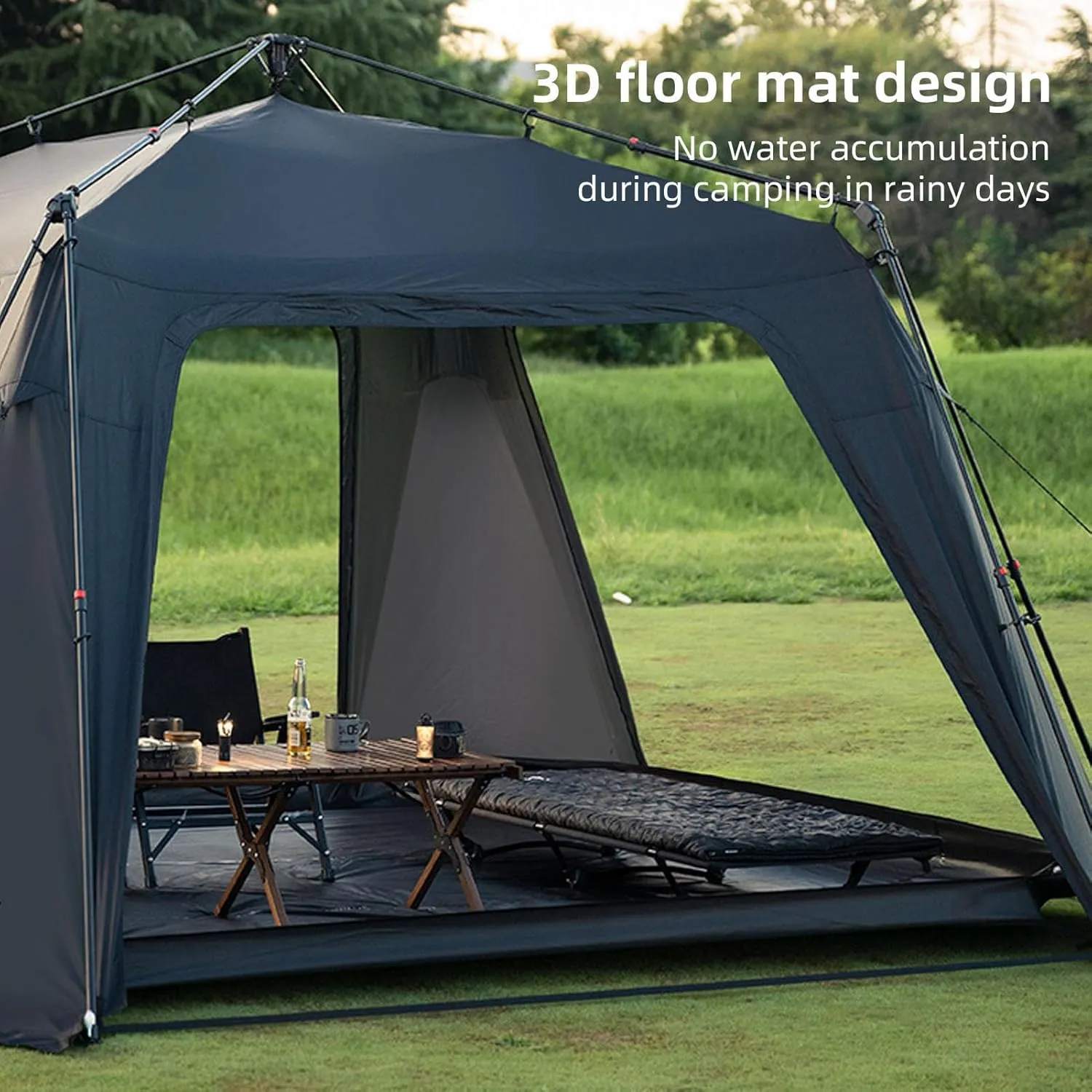 Camping Shelter Mat with Sun Protection, Lightweight Dome Tent Floor for Outdoor Hiking Picnic
