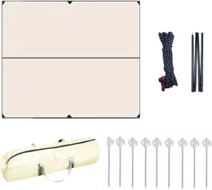 Camping Tarp 450cmx500cm with Storage Bag Waterproof Rain Tarp Ultralight Tent
