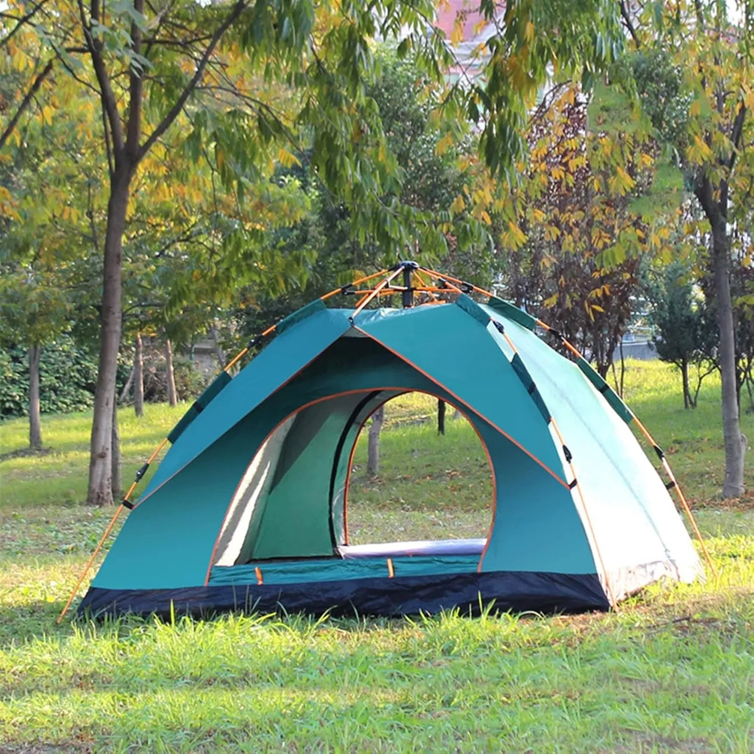 Camping Tent 3-4 People pop up Tents Open Tent Throw Outdoor Camping Hiking Automatic Season Tents Speed Open Family Beach Large Space Tent