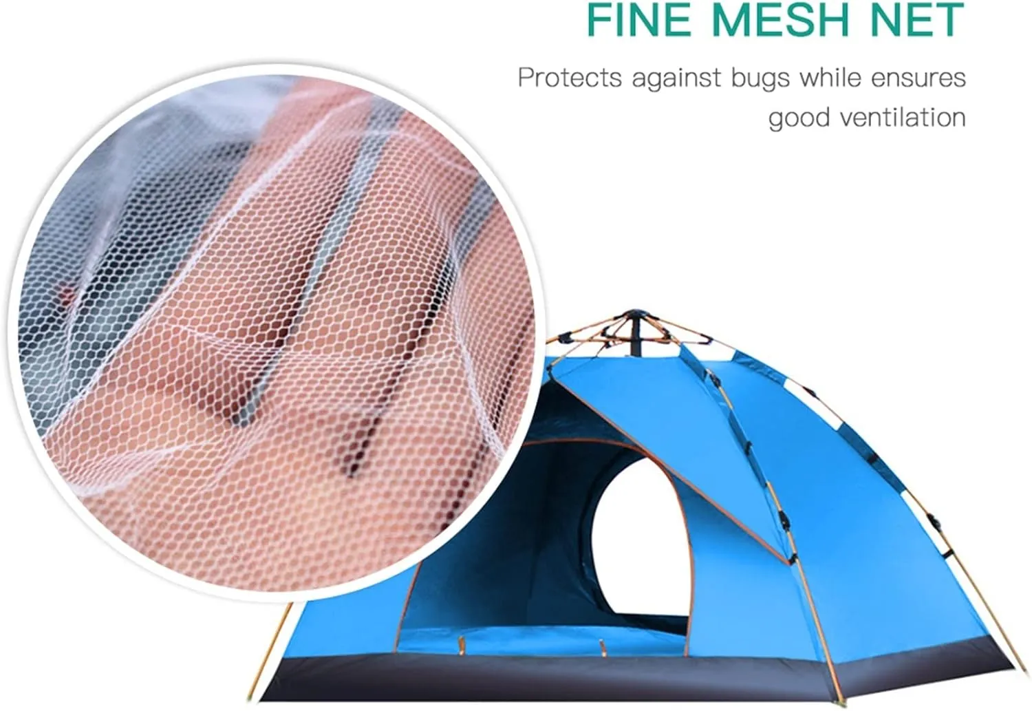 Camping Tent 3-4 People pop up Tents Open Tent Throw Outdoor Camping Hiking Automatic Season Tents Speed Open Family Beach Large Space Tent