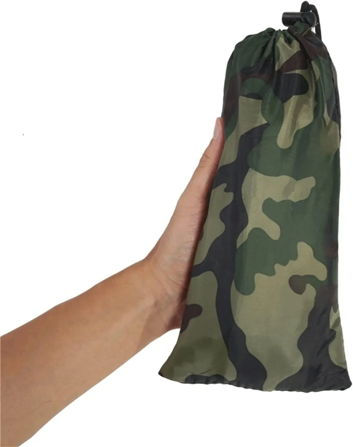 Camping Tent Portable Camouflage Tent Tarp Ultralight Camping Hunting Shelter Waterproof Tarp Tourist Awning Outdoor Camping Survival Tent (Green 3 * 2.