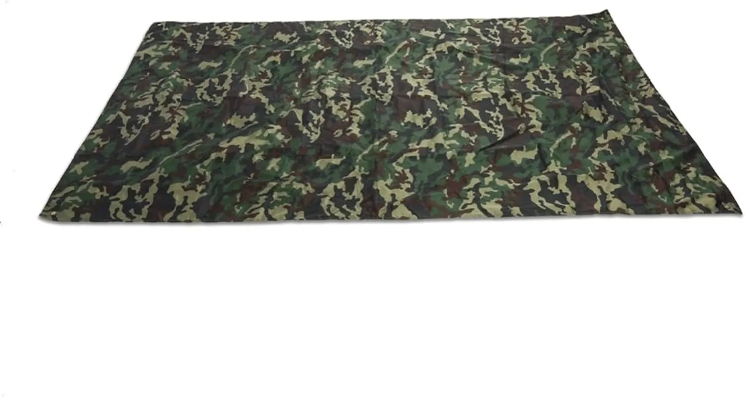 Camping Tent Portable Camouflage Tent Tarp Ultralight Camping Hunting Shelter Waterproof Tarp Tourist Awning Outdoor Camping Survival Tent (Green 3 * 2.