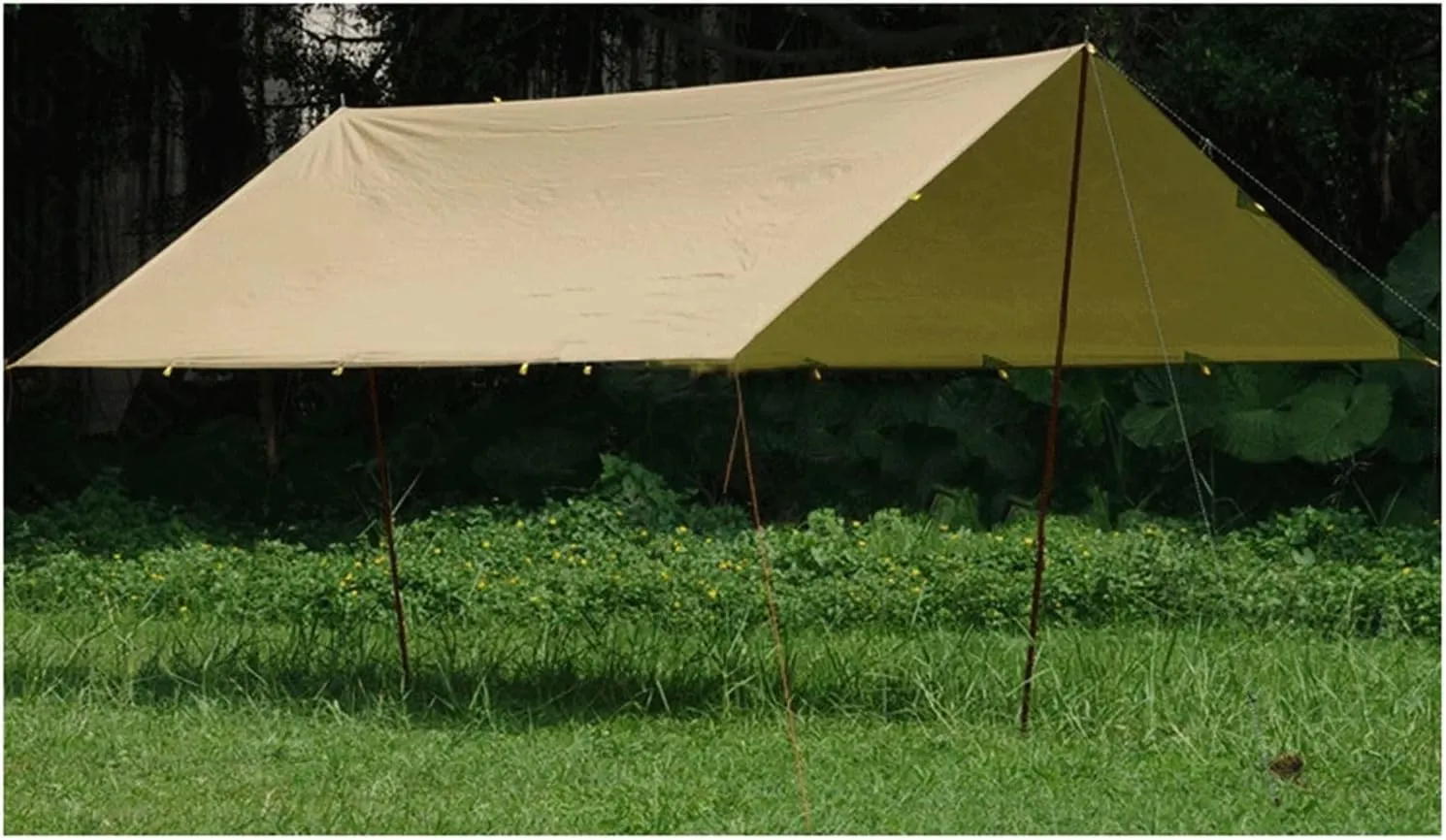 Camping Tent Ultralight Outdoor Tarp Silver Coated 210T Waterproof Shade Picnic Shade Canopy Camping Hammock (Color : 1, Size : 5 * 3m) (2 5 * 3m)