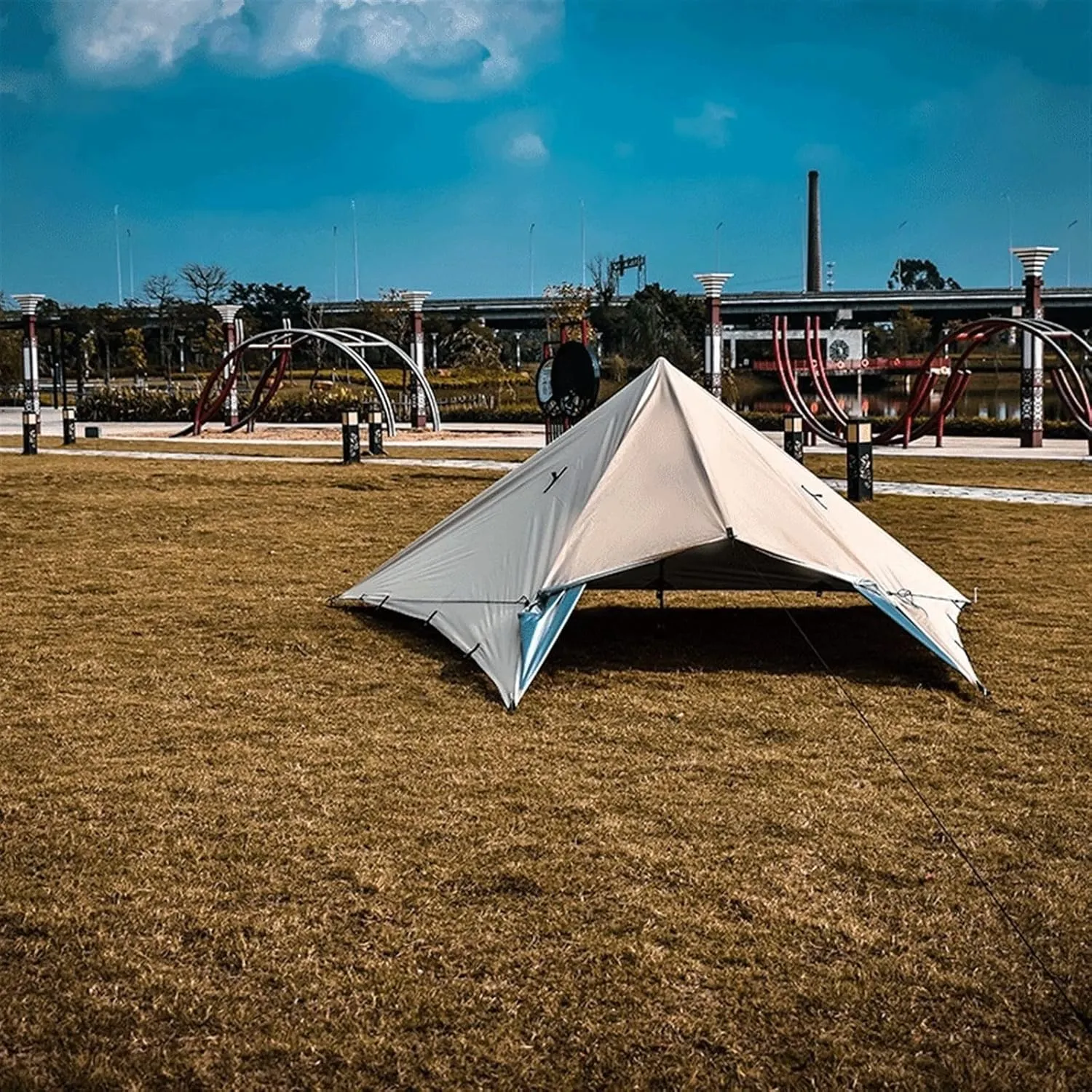 Camping Tent Ultralight Tarp Outdoor Camping Survival Sun Shelter Shade Awning Silver Coating Pergola Waterproof Beach Tent