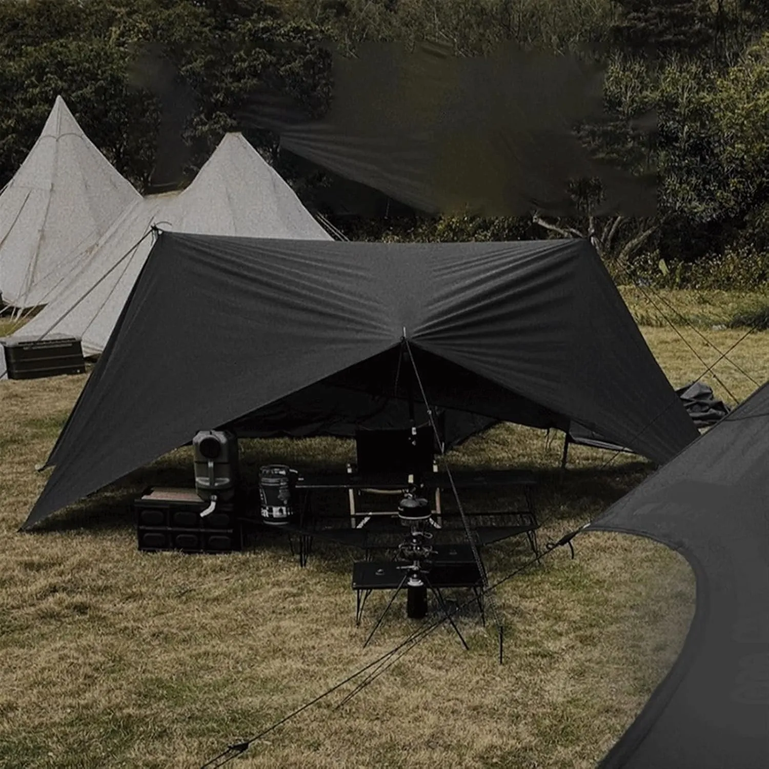 Camping Tent Ultralight Tarp Outdoor Camping Survival Sun Shelter Shade Awning Silver Coating Pergola Waterproof Beach Tent