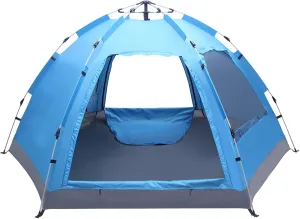 Camping Tent,3-4 Person Automatic Dome Tent,Weatherproof,Includes Rain Fly and Carrying Bag,Lightweight Outdoor Tent for Backpacking,Hiking or Beach