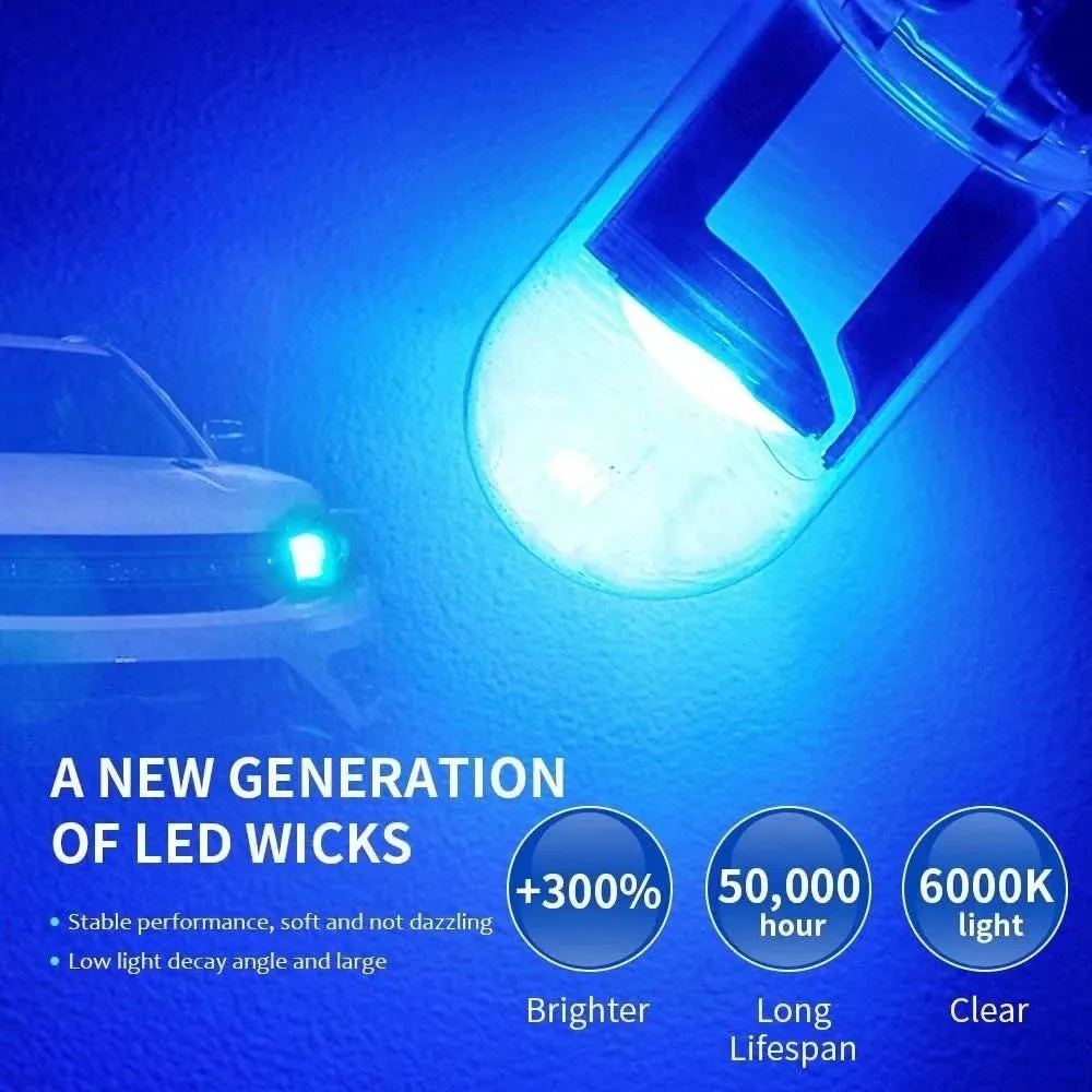 Car LED T10 W5W Canbus COB Bulb - 6000K White, 400 Lumens, for Reading, Dome, Marker, License Plate, 12V, Available in Multiple Colors
