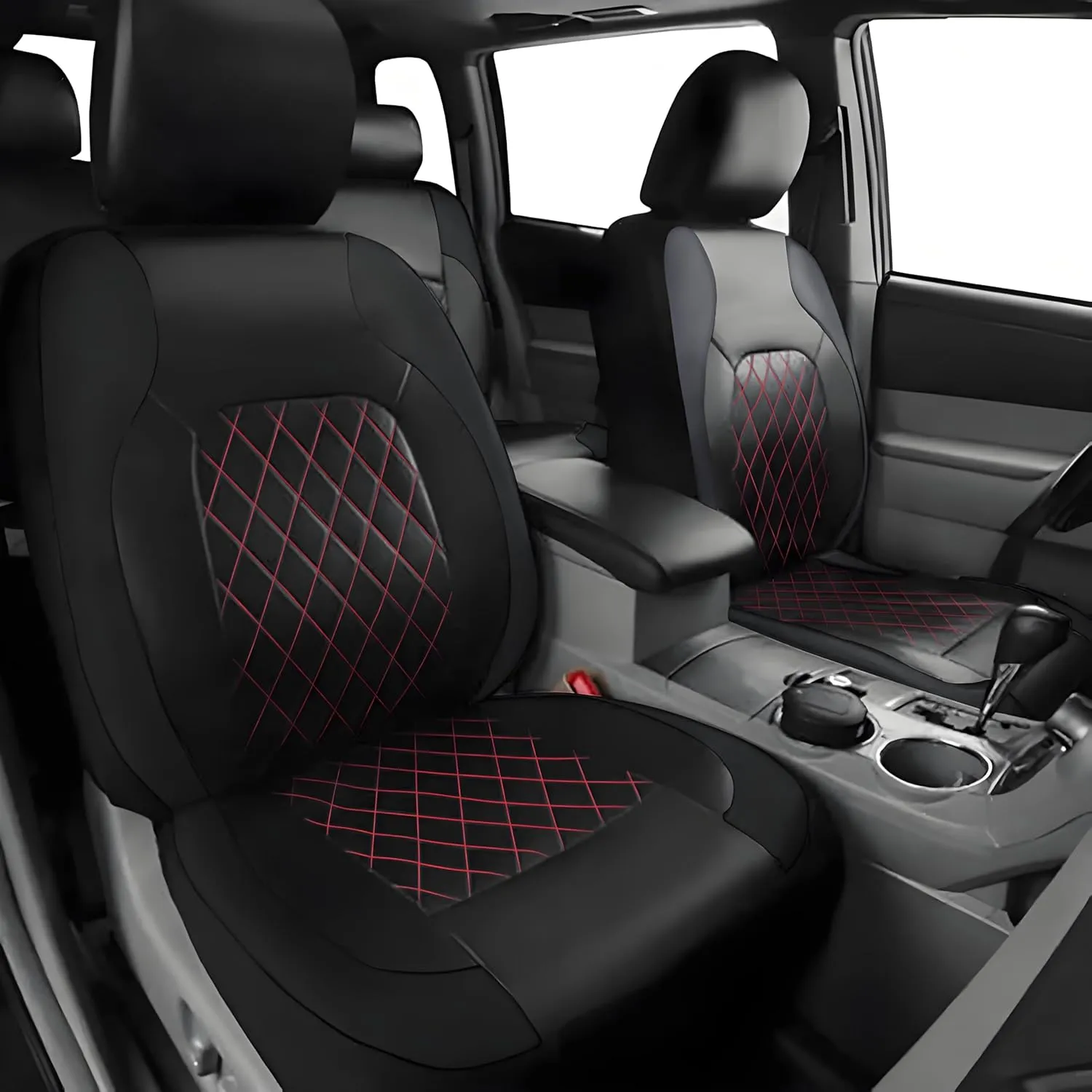Car Seat Cover Sets for Holden Statesman,Front Rear Covers Protector Waterproof Breathable Comfortable Full Surround Kit Airbag Compatible Accessories,Red