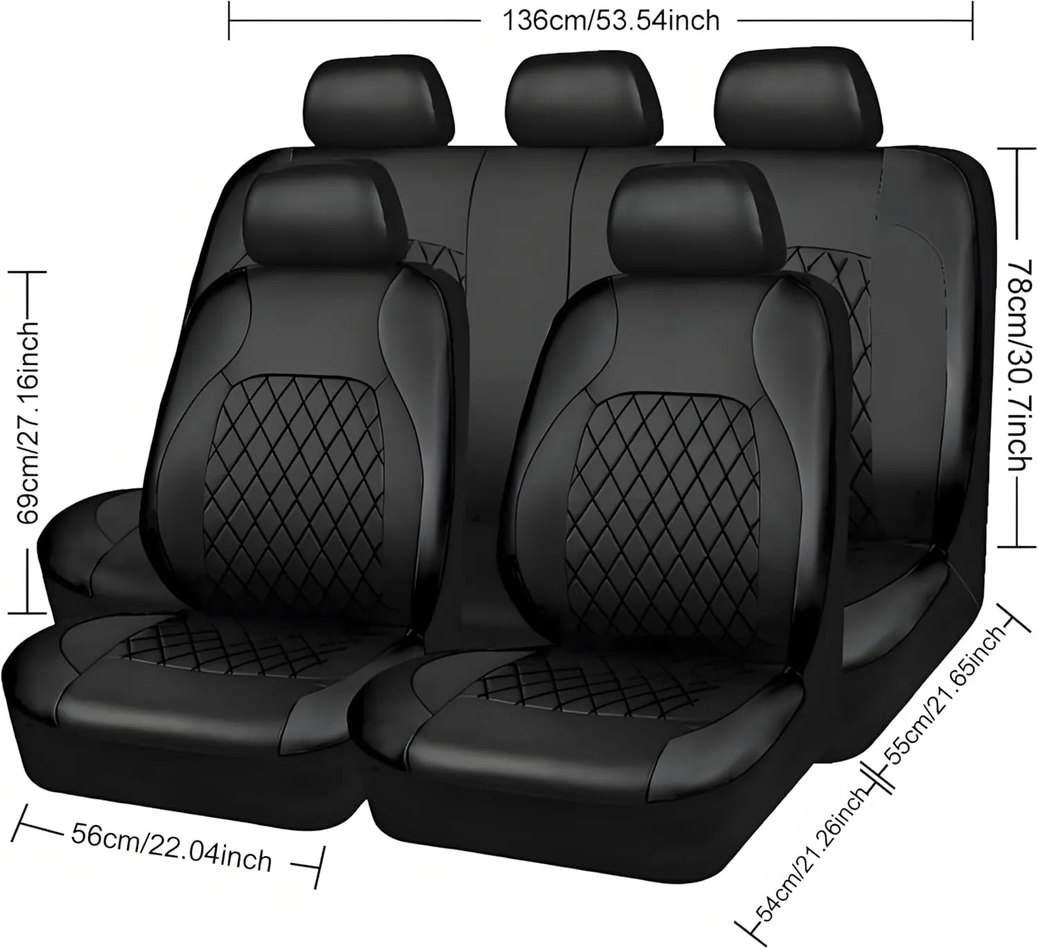 Car Seat Cover Sets for Holden Statesman,Front Rear Covers Protector Waterproof Breathable Comfortable Full Surround Kit Airbag Compatible Accessories,Red