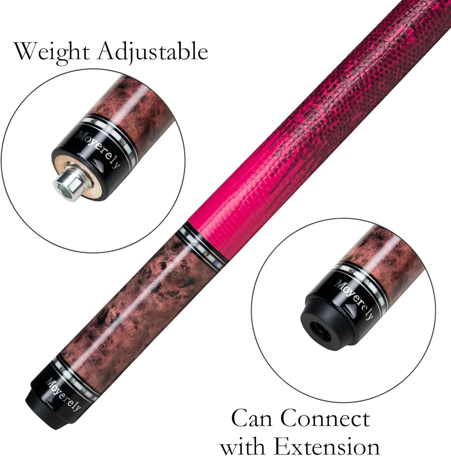 Carbon Fiber Pool Cue,11.8mm/12.5mm Low Deflection Cue Stick,Professional Pool Stick with Case