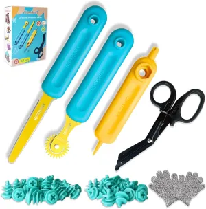Cardboard Cutting Tools for Kids with Tool Box, 67 PCS Cardboard Construction Kit for Family & Team Activities, Creative STEM Educational Toys Gift for Boys and Girls Aged 5 