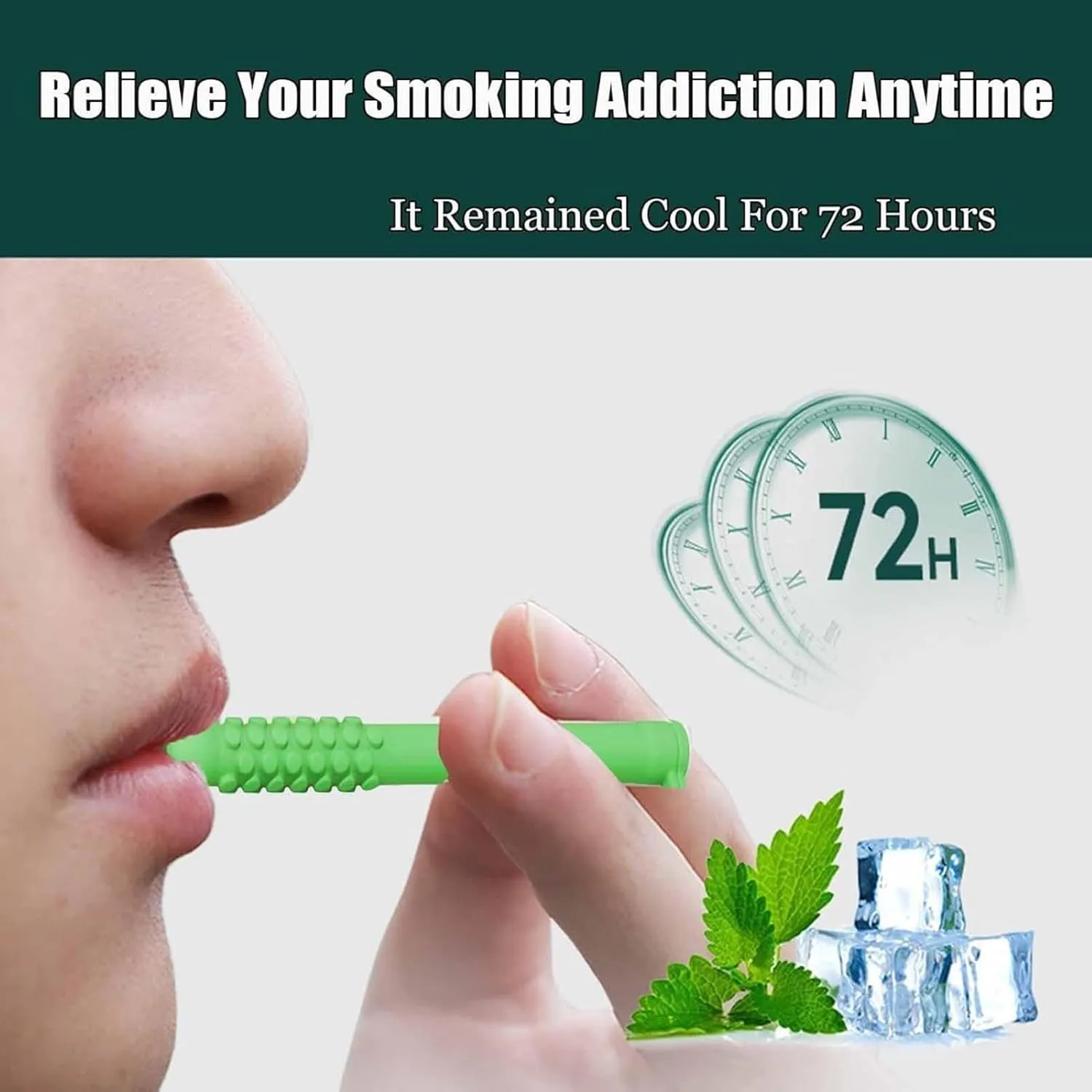 Chewable Breather Quit Smoking Stick for Quit Support and Oral Fixation Essential Oil Breath Aid for Stress Relief and Focus Nicotine-Free Silicone Chewy for Habit Replacement (6 Pcs)