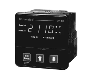 Chromalox 317024 2110 Series 1/4 DIN Temperature Controller, Single Output 2110-R3000 Relay, 20 Amp Form A, 120/240 VAC, No Alarm, 100-240VAC Power Supply
