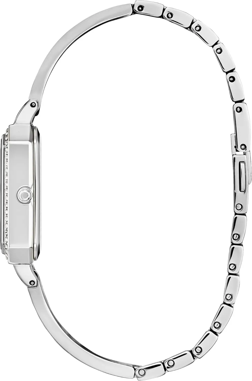 Citizen Ladies' Silhouette Crystal Eco-Drive Bangle Watch, Rectanlge Case, 3-Hand, Stainless Steel