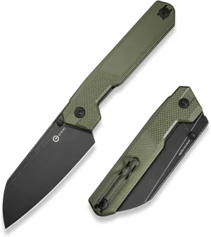 CIVIVI Hid Folding Pocket Knife, 4.14" Sharp 14C28N Blade G10 Handle Nested Liner Lock Kitchen Knife with Thumb Stud Opener, Ideal for Outdoor Use Camping Hiking and EDC C23008-2, OD Green