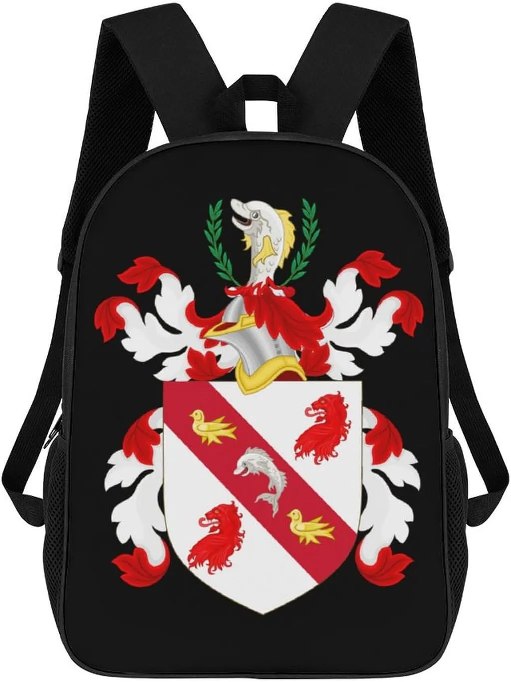 Coat of Arms of Benjamin Franklin Casual Travel Backpack 17 Inch Large Shoulders Daypack Large Capacity Laptop Bag for Men Women