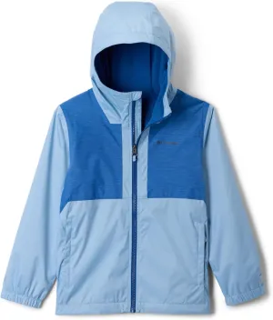 Columbia Youth Boys Rainy Trails II Fleece Lined Jacket, Ripple Blue/Mountain Blue Slub, Medium