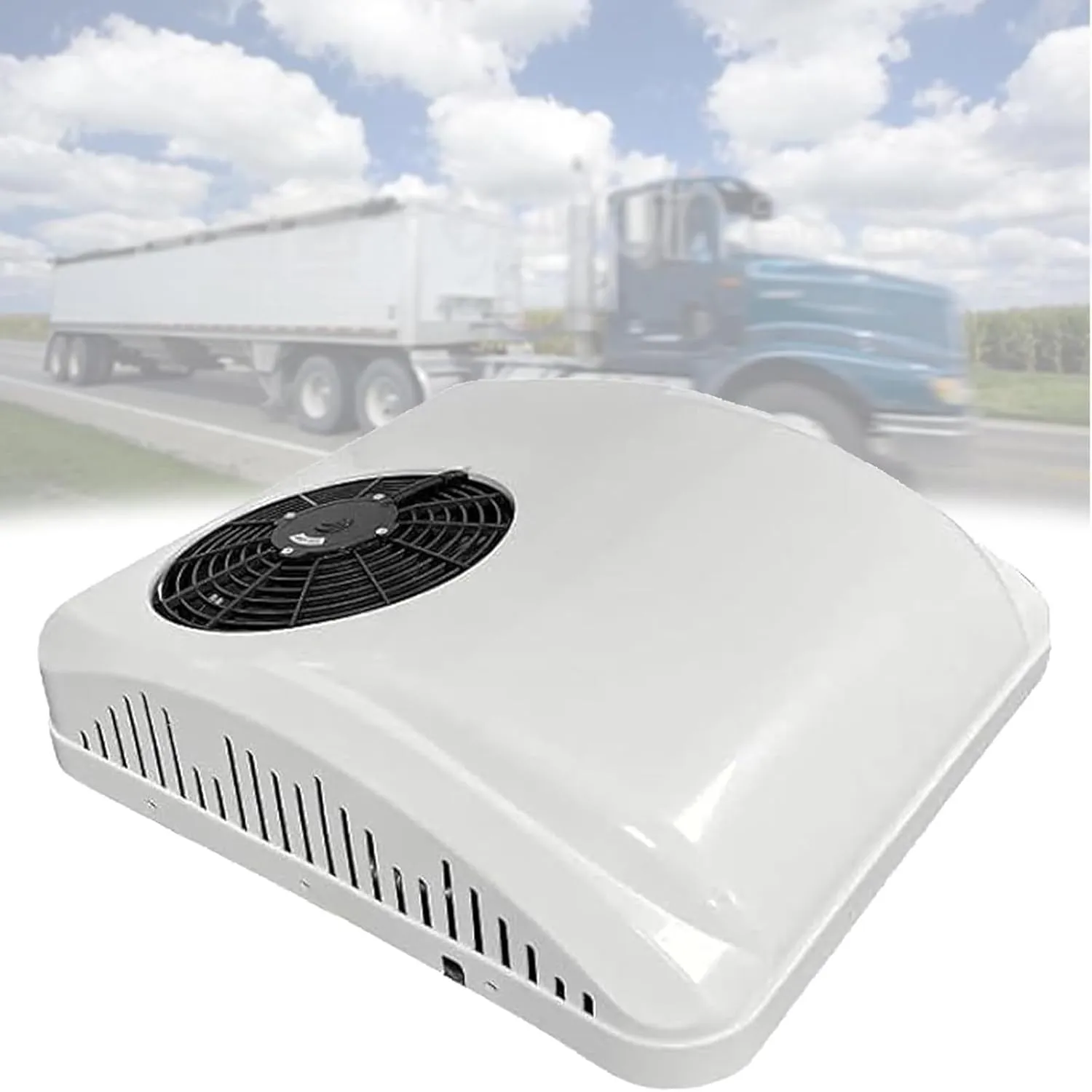 Compact 160mm RV Rooftop Ac – 2300W Cooling & 1000W Heating, 45dB Quiet, ABS Durable, Dual Control, -30°C Cold Resistant, Fast Cooling for Motorhomes, Trucks, Campers,24V