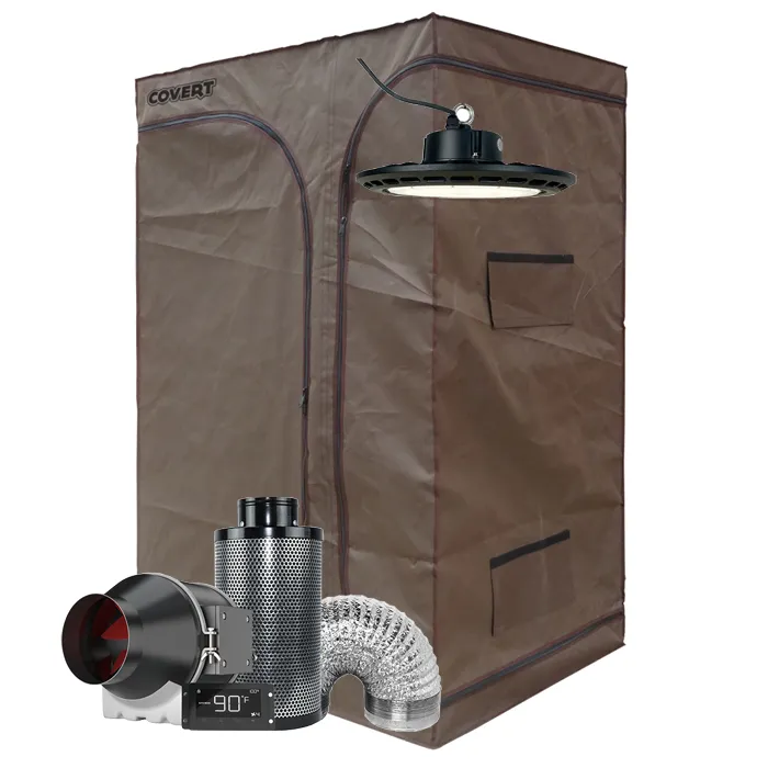 Covert 3' x 4' Perpetual Harvest Multi-Chamber 150 Watt UFO LED Grow Tent Kit With Automated Ventilation Package