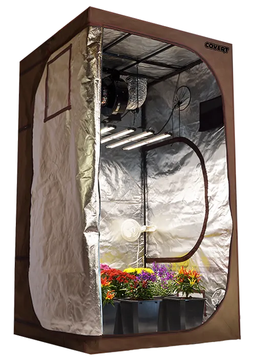 Covert 4' x 4' 250 Watt LED-X Grow Tent Kit With Automated Ventilation Package