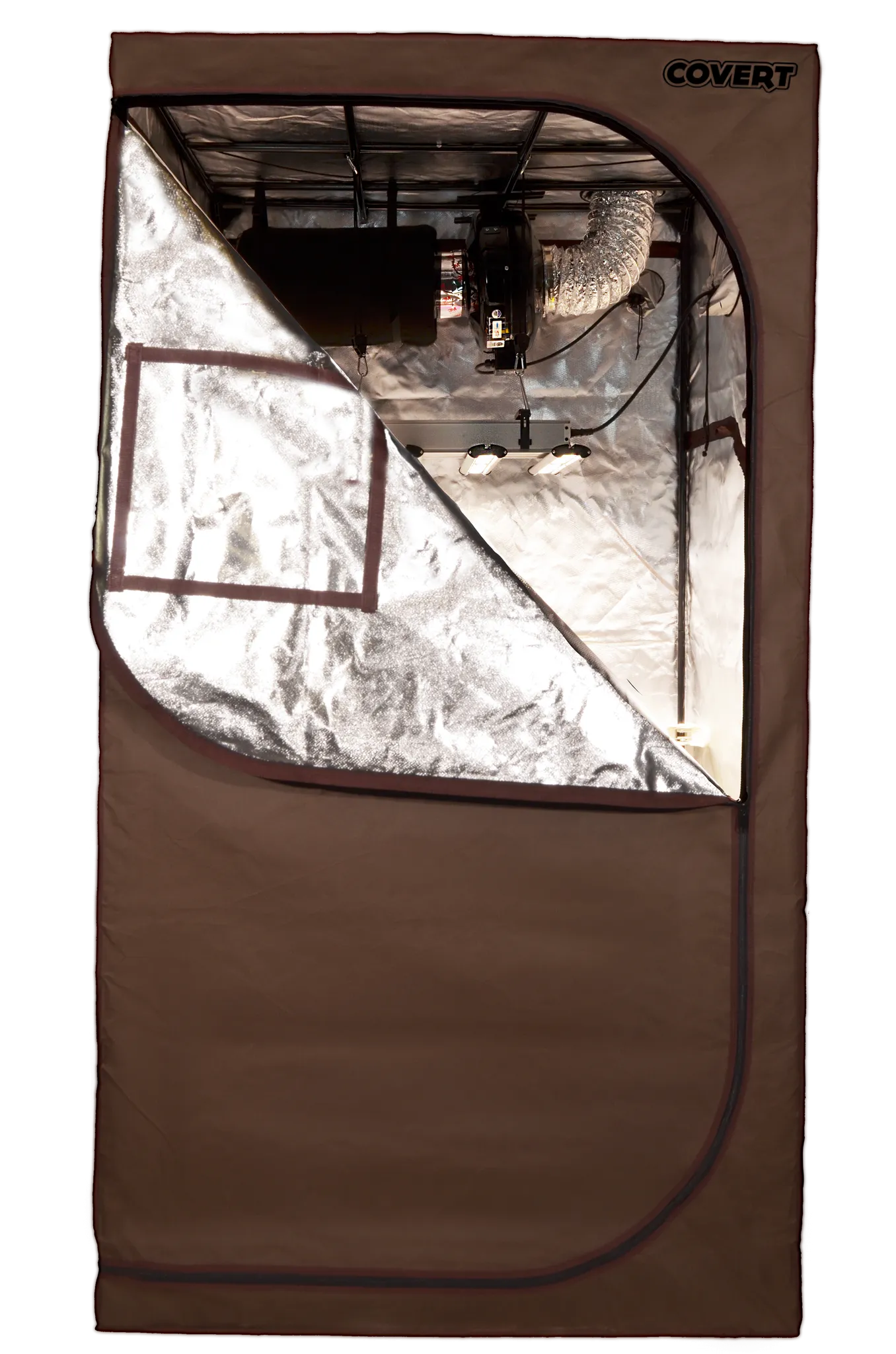 Covert 4' x 4' 250 Watt LED-X Grow Tent Kit With Automated Ventilation Package