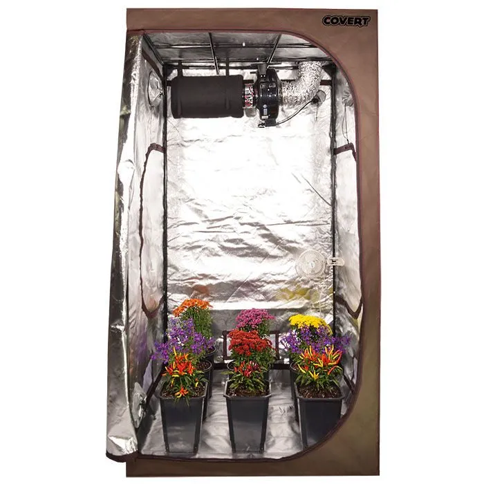 Covert 4' x 4' 250 Watt LED-X Grow Tent Kit With Automated Ventilation Package