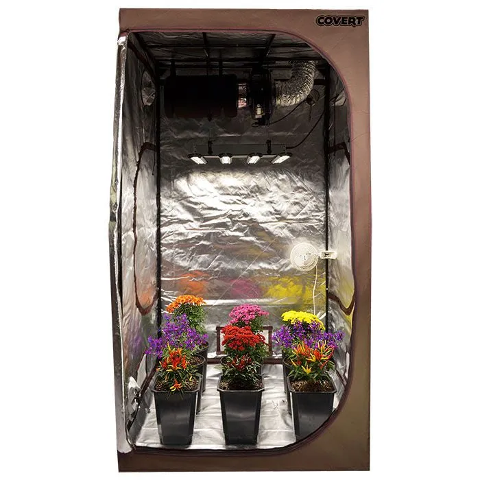 Covert 4' x 4' 250 Watt LED-X Grow Tent Kit With Automated Ventilation Package