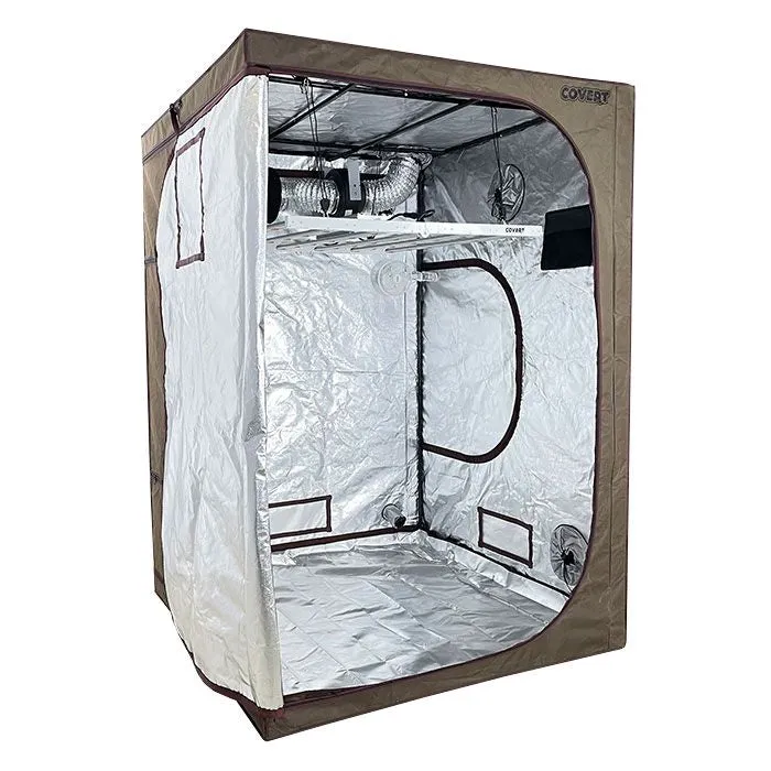 Covert 5' x 5' 630 Watt PRO LED Grow Tent Kit With Automated Ventilation Package