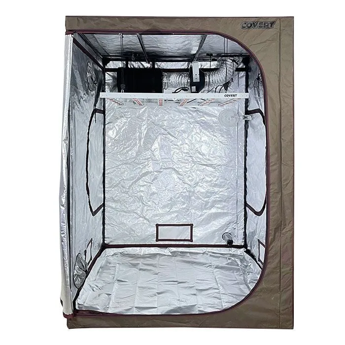 Covert 5' x 5' 630 Watt PRO LED Grow Tent Kit With Automated Ventilation Package