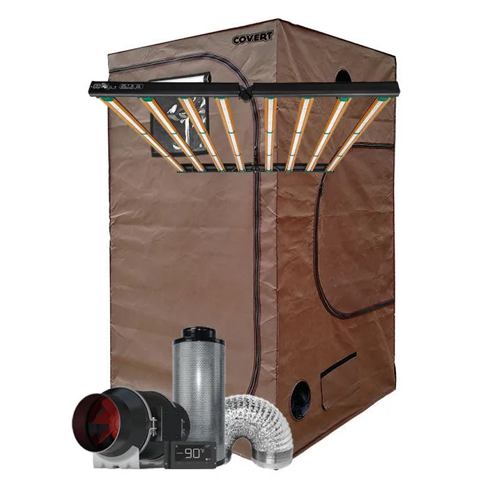 Covert 5' x 5' Growers Choice ROI-E720 LED Grow Tent Kit With Automated Ventilation Package