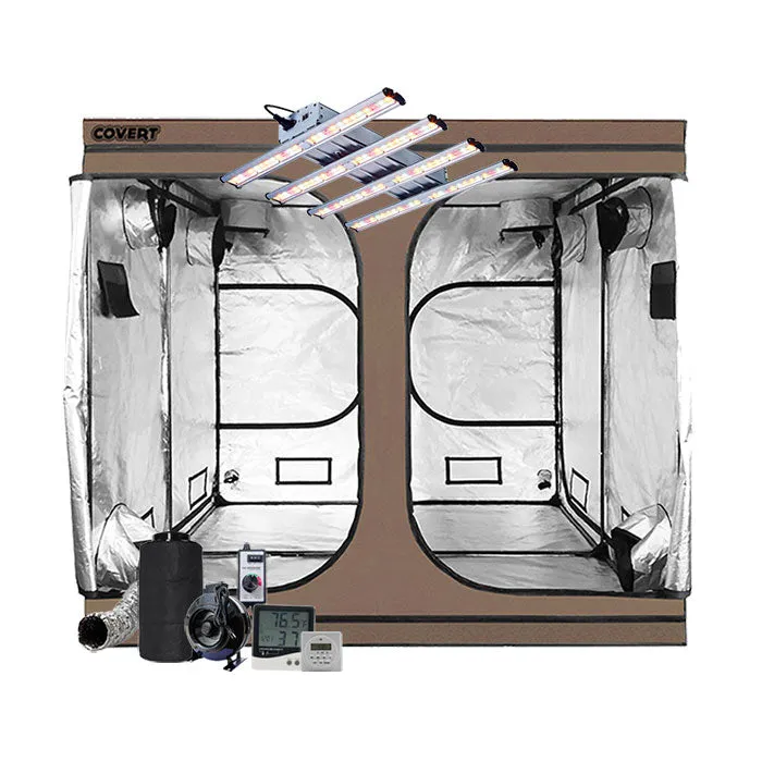 Covert 8' x 8' LED-X 250 Grow Tent Kit With Automated Ventilation Package