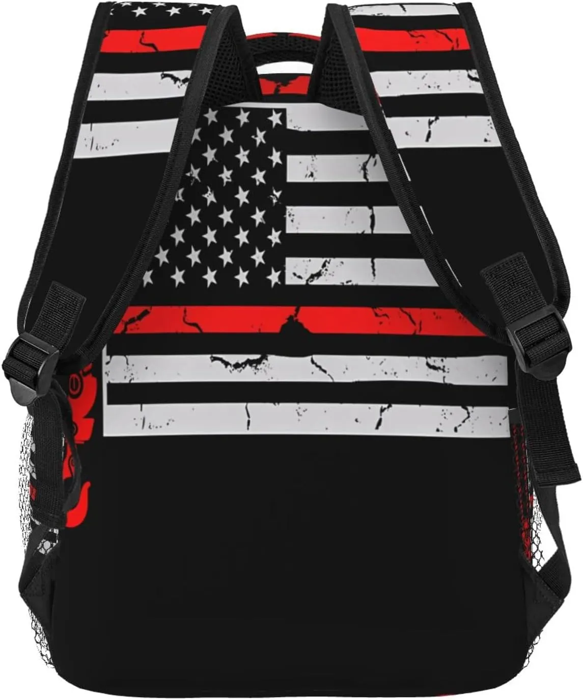 Crane Operator American Flag Backpack Casual Laptop Backpack Double Shoulder Bag Lightweight Backpack For Women Men Travel