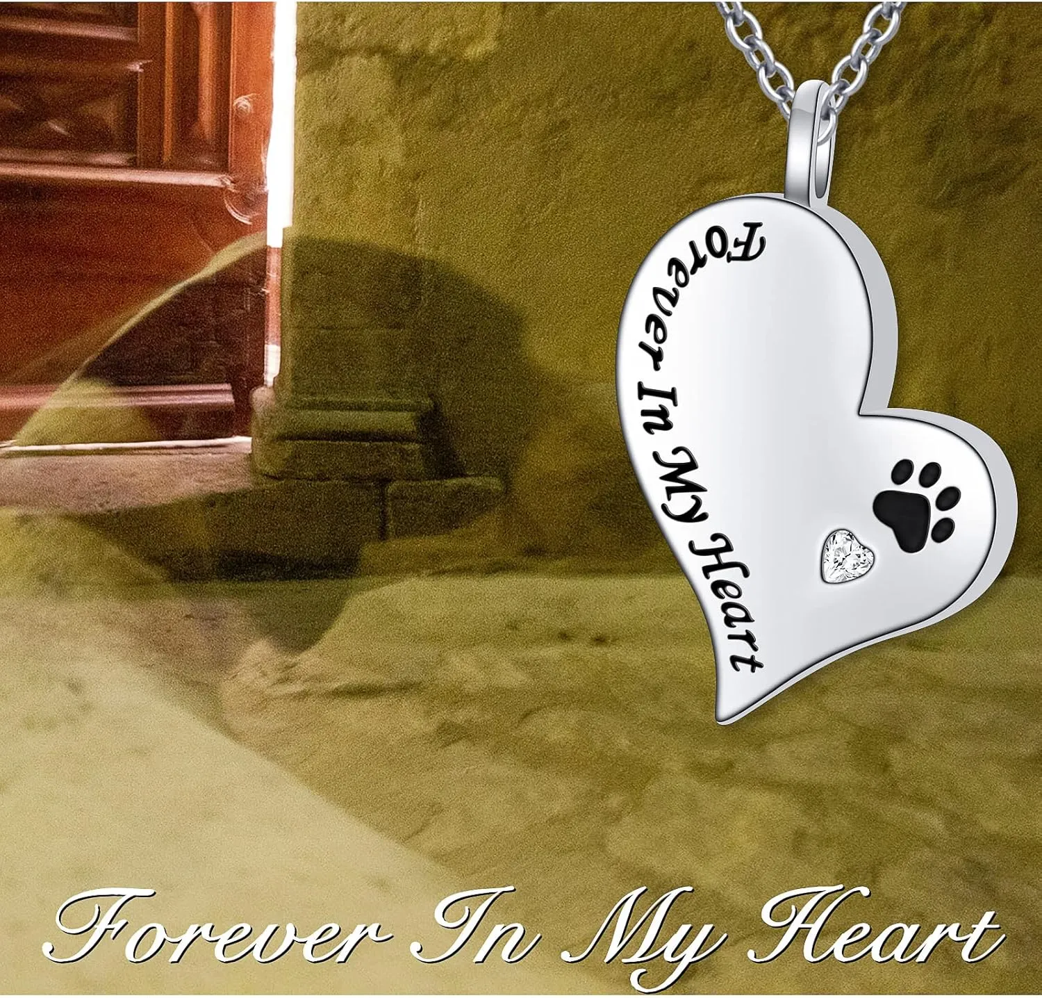 Cremation Urn Necklace for Ashes 925 Sterling Silver Dad Forever in My Heart Keepsake Memorial Pendant Waterproof Urn Jewelry for Women Men