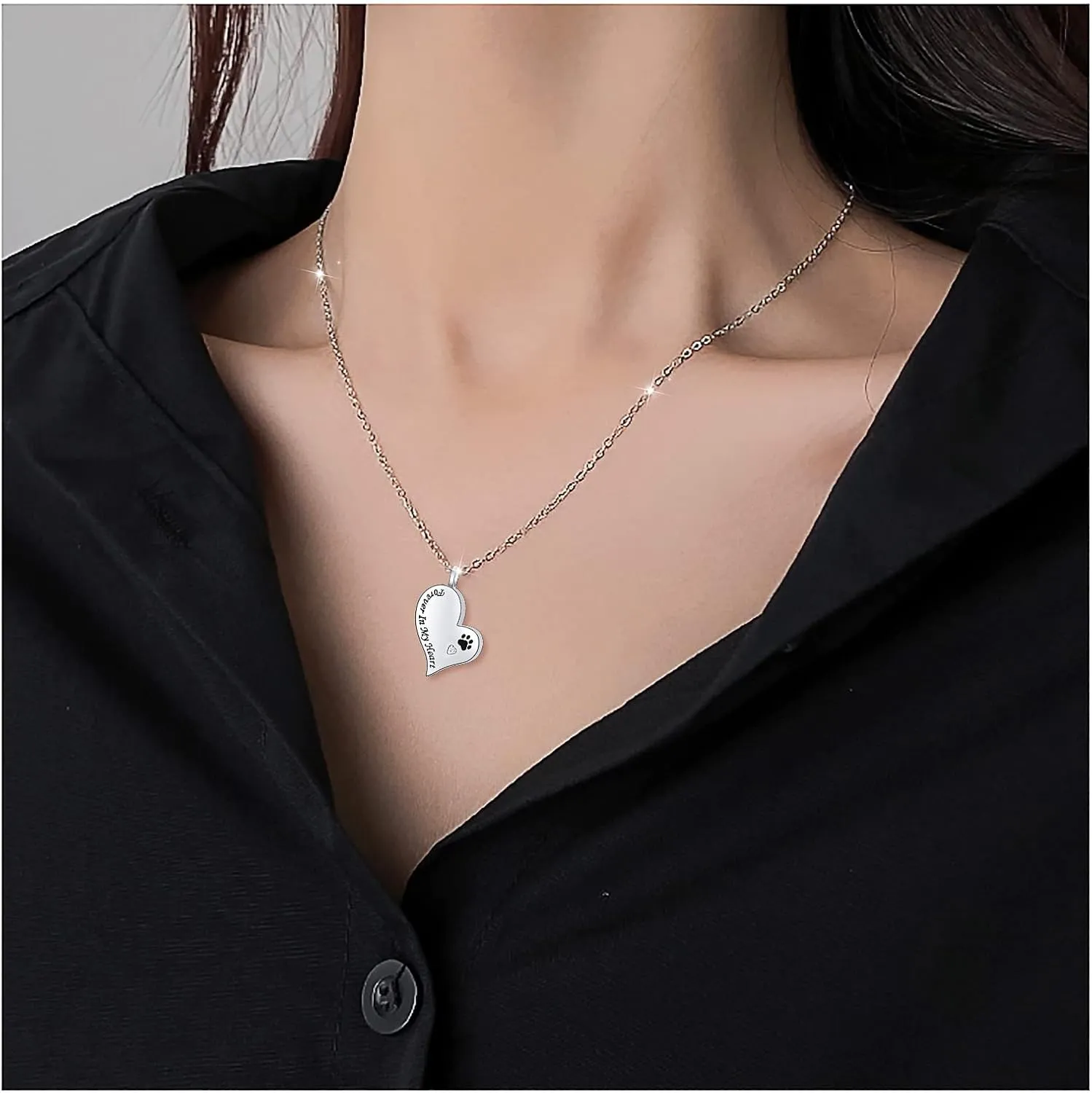 Cremation Urn Necklace for Ashes 925 Sterling Silver Dad Forever in My Heart Keepsake Memorial Pendant Waterproof Urn Jewelry for Women Men
