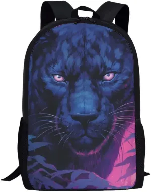 Cumagical Black Leopard Cheetah Print Lightweight Backpack Bookbags Outdoor Travel Laptop Daypack