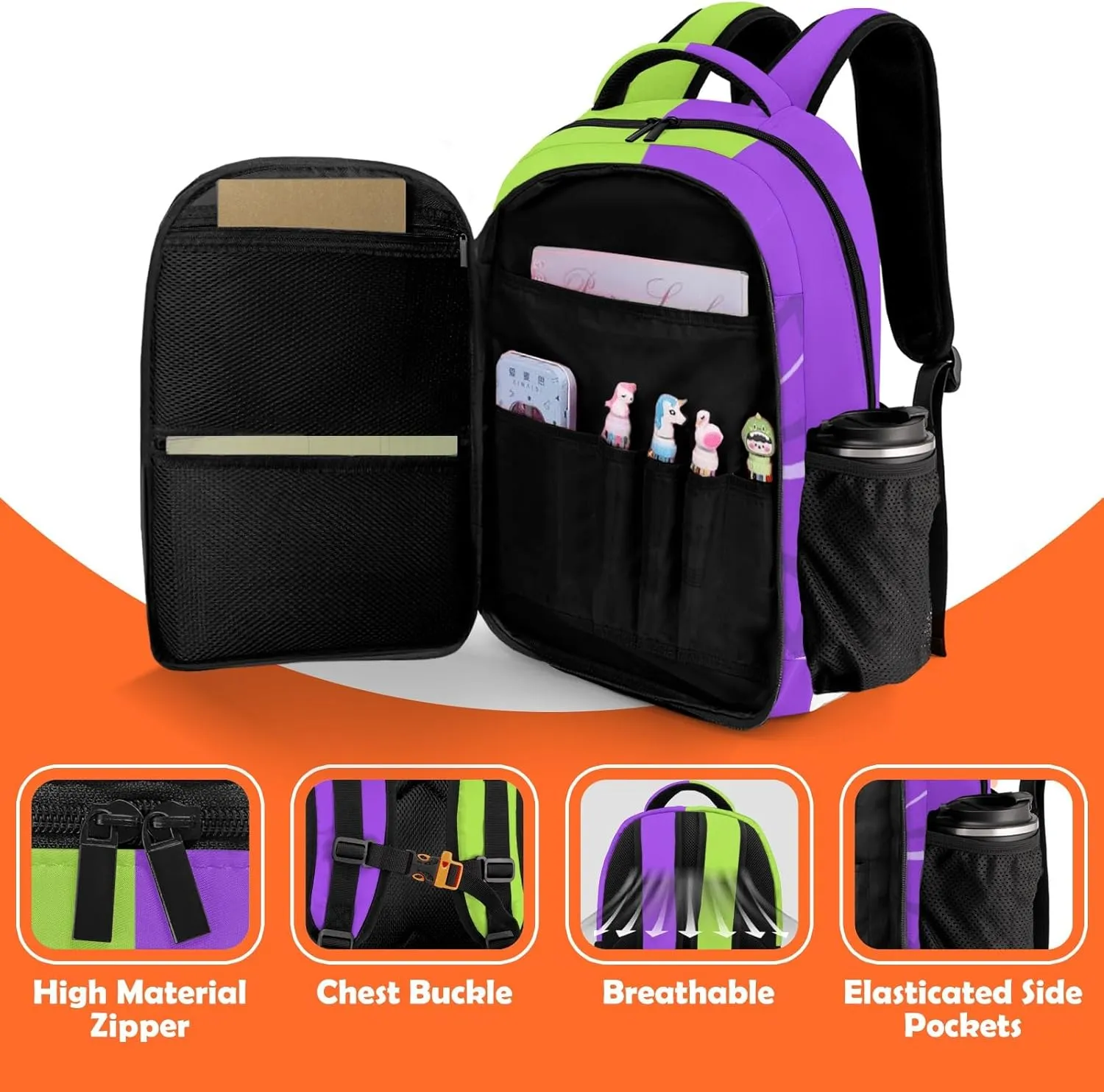 Custom Backpack for Boys, Lightweight Backpack Set with Lunch Bag and Pencil Case 3 pcs, Schoolbag for Elementary Junior High Students 6-8 10-12 14-16, Comic