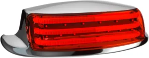 Custom Dynamics PB-FT-TOUR-R-C Probeam Rear Fender Tip Lights - Chrome, Finish, Red Lens