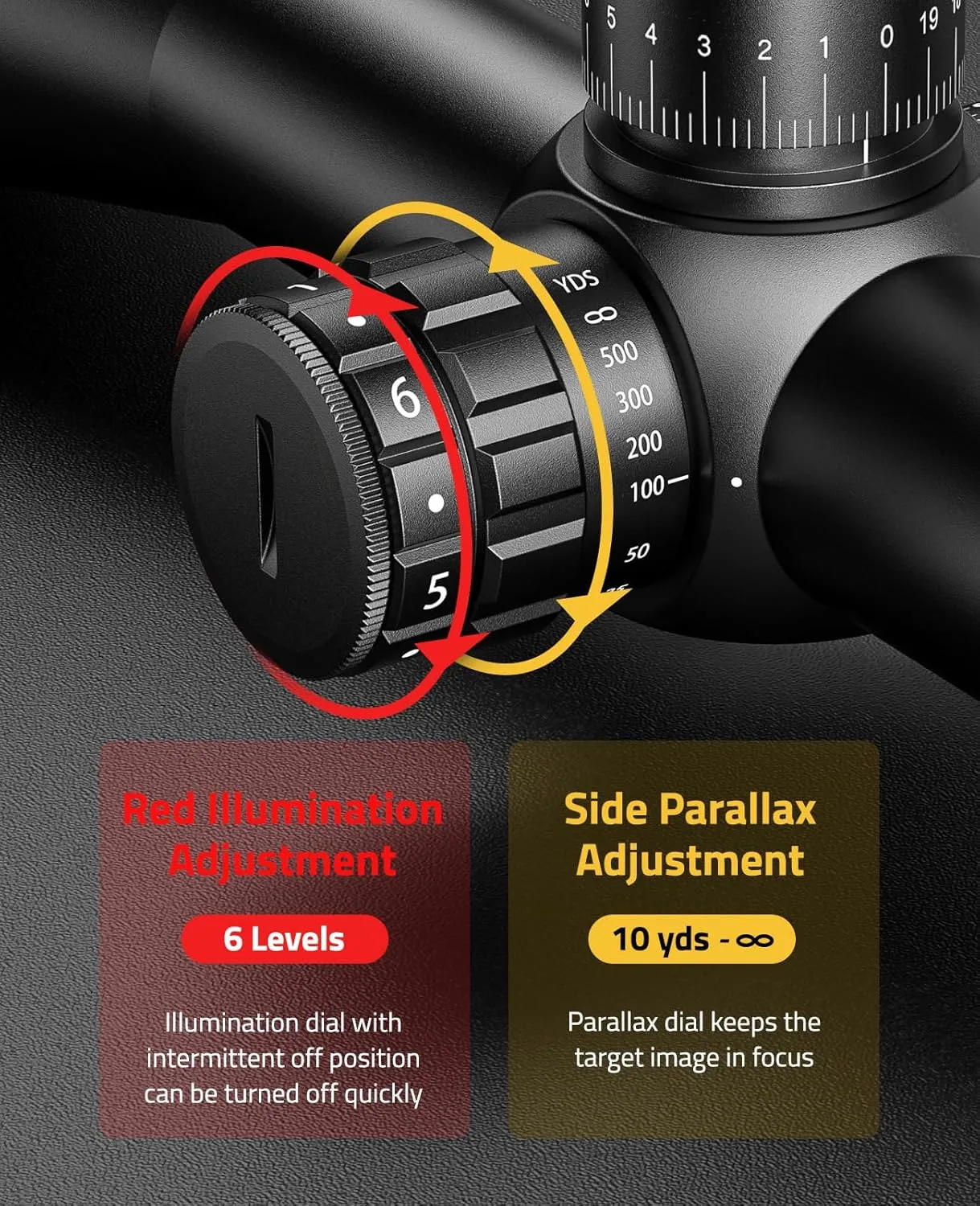 CVLIFE BearPower FFP Rifle Scope - First Focal Plane Scope with Illuminated Reticle, Zero Stop, Parallax Adjustment, Scope Rings - Long Range Riflecope for Hunting 30mm Tube