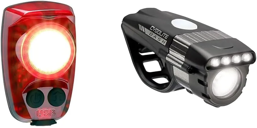 Cygolite Hotshot Pro 200 Lumen Tail Light & Dash Pro 600 Lumen Headlight Bundle