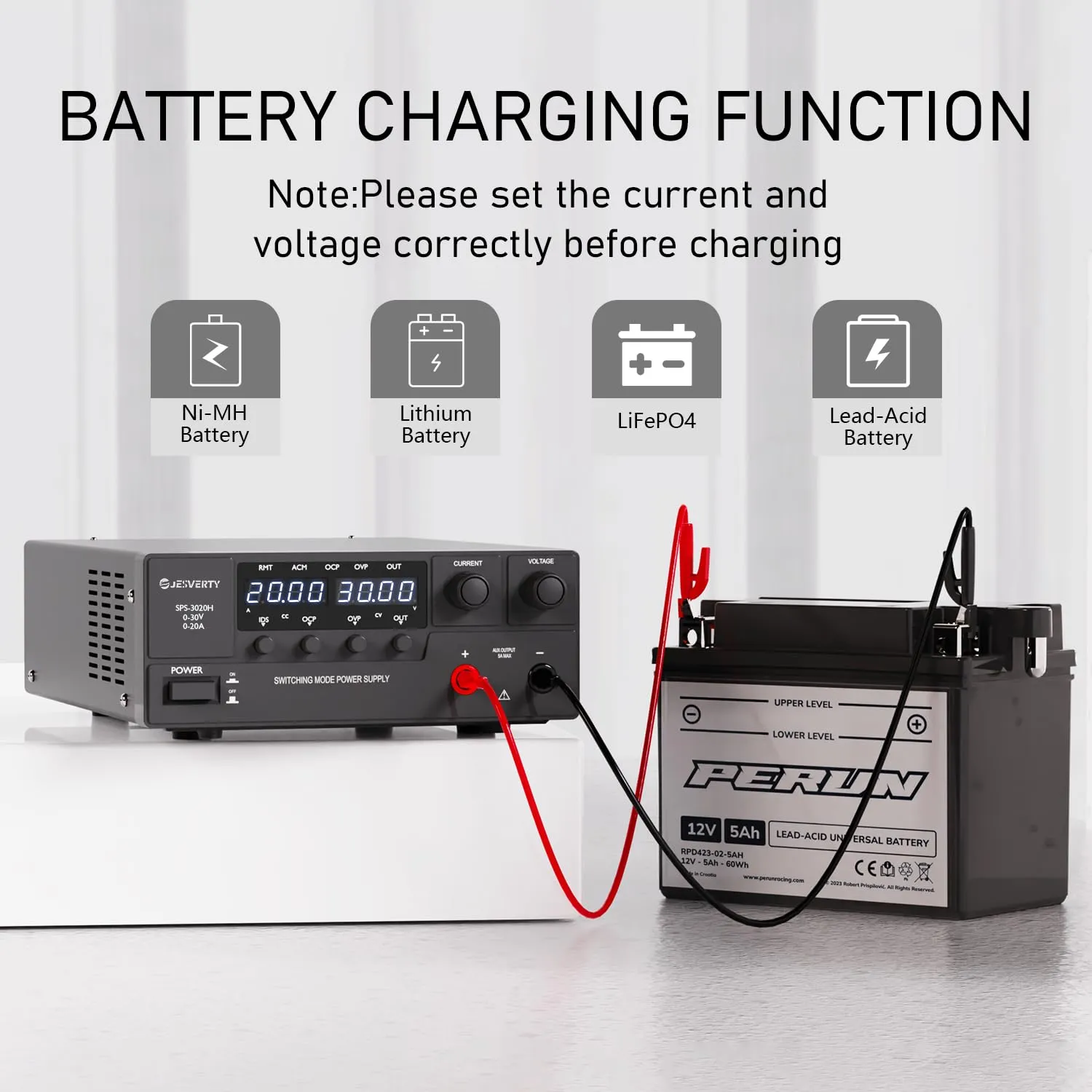 DC Power Supply Variable, 0-30V 0-20A 600W Switching DC Regulated Bench Power Supply with Encoder Knob, Output On/Off Switch, 4-Digit LED Display, OVP & OCP, Aux Output Terminal - SPS-3020H