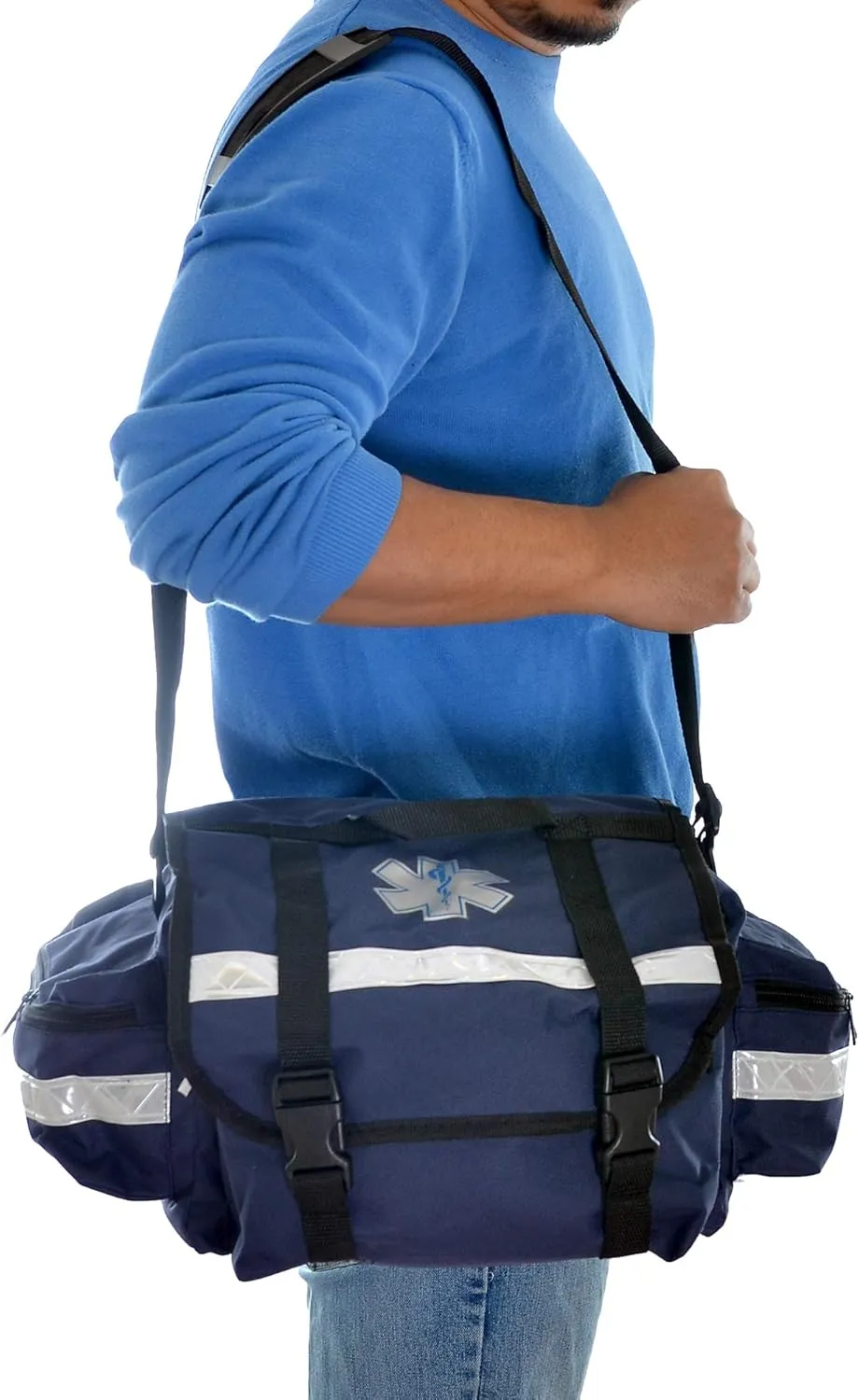 Dealmed First Responder Medic Trauma Bag - Medium, Easy to Carry, Blue
